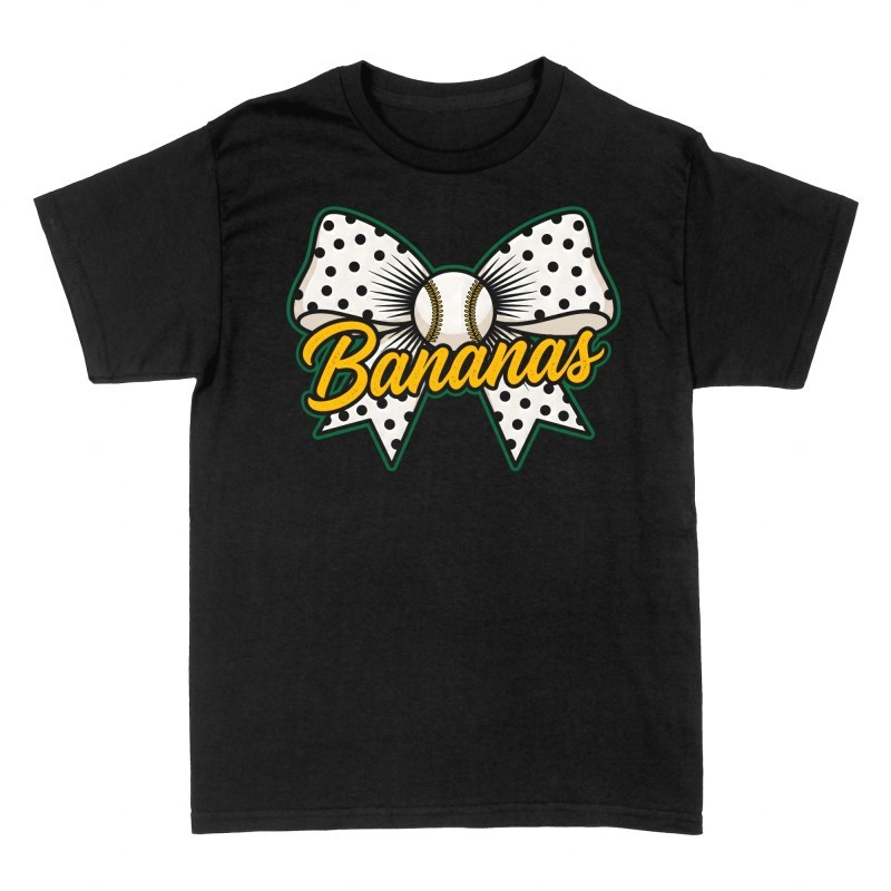 T-shirts: Bananas Baseball Bow