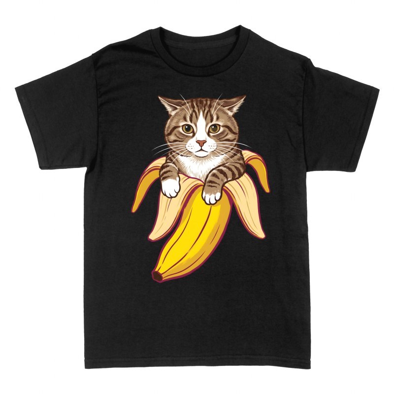 T-shirts: Banana Cat Peeling