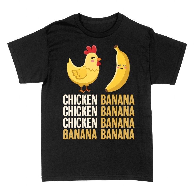 T-shirts: Chicken Banana Funny Kawaii