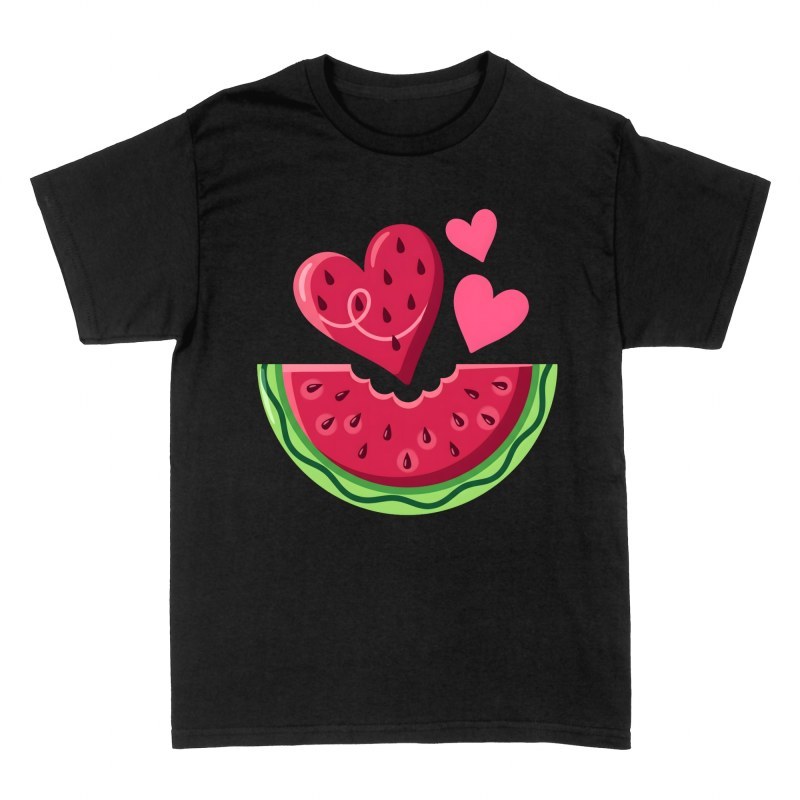 T-shirts: Bitten Watermelon Heart