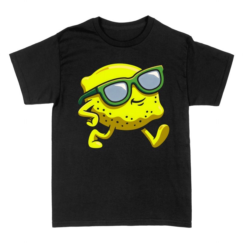 T-shirts: Walking Lemon with Sunglasses