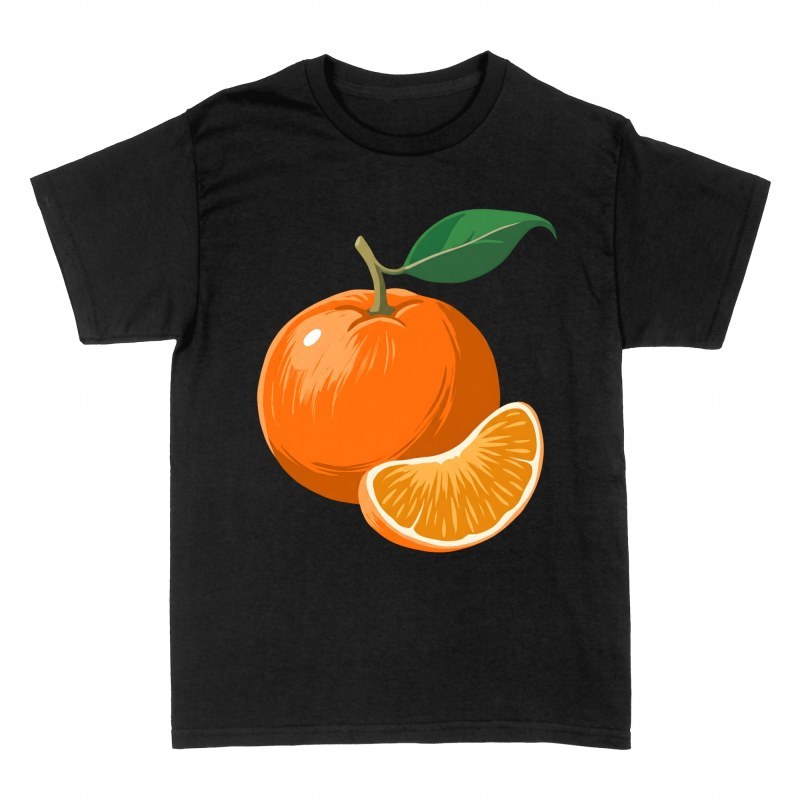 T-shirts: Fresh Orange with Slice