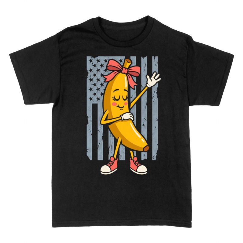 T-shirts: Dancing Banana with USA Flag