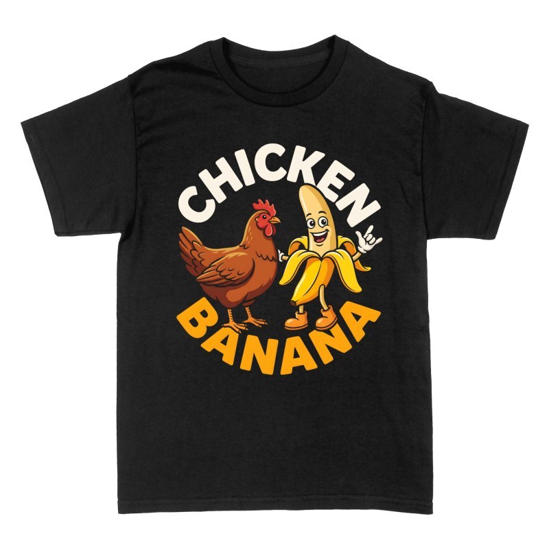 T-shirts: Chicken Banana Funny Cartoon