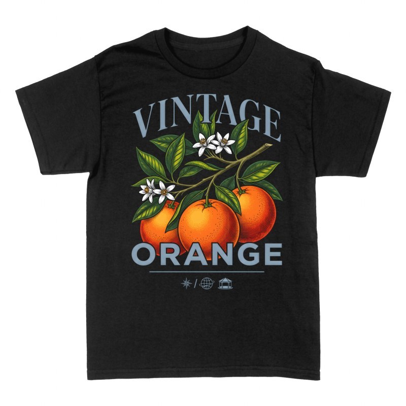 T-shirts: Vintage Orange Botanical Illustration