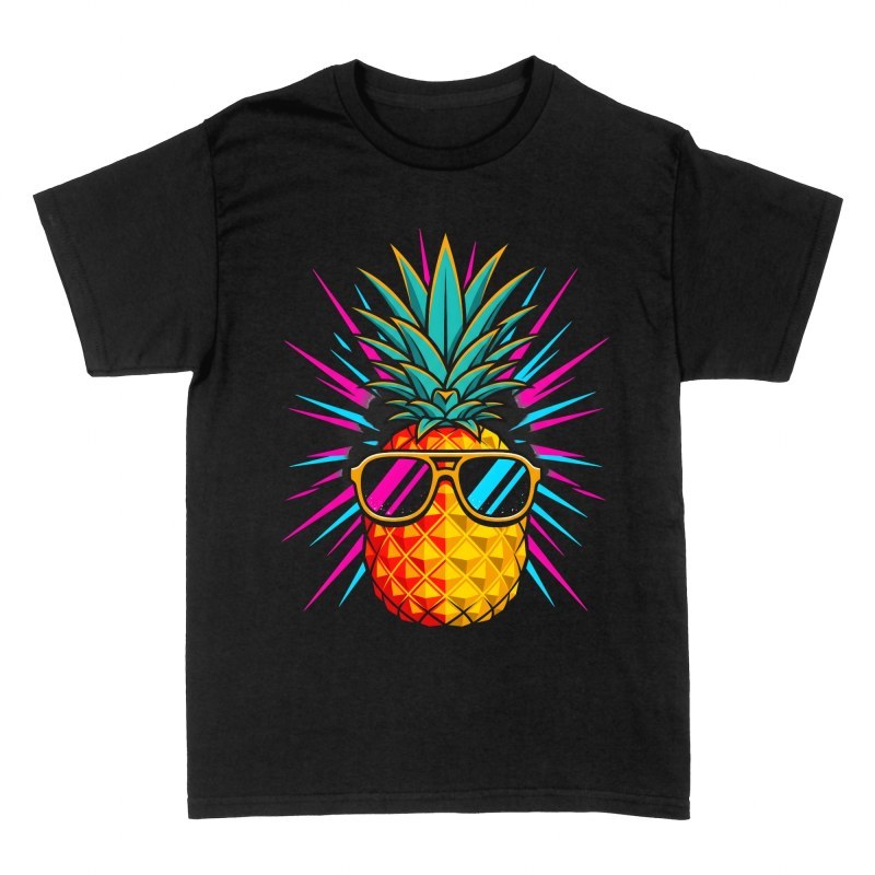 T-shirts: Neon Pineapple with Sunglasses