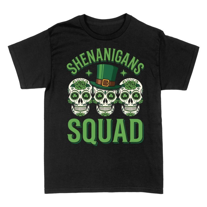 T-shirts: Shenanigans Squad St Patrick Sugar Skulls