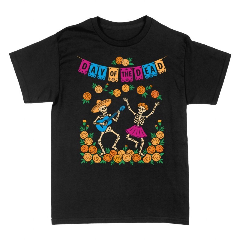T-shirts: Day of the Dead Dancing Skeletons