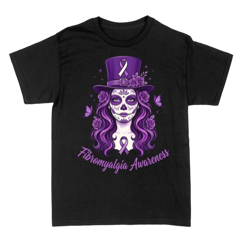 T-shirts: Fibromyalgia Awareness Sugar Skull