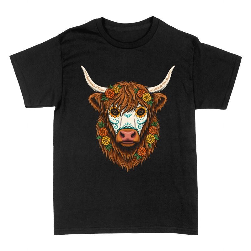 T-shirts: Apparently I Have an Attitude Highland Cow