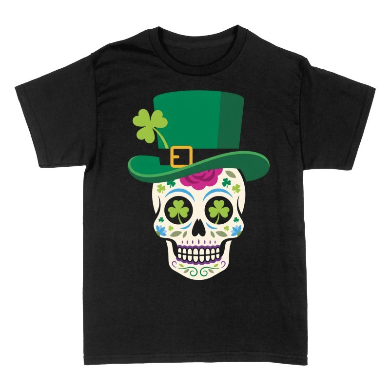 T-shirts: Saint Patrick's Irish Sugar Skull