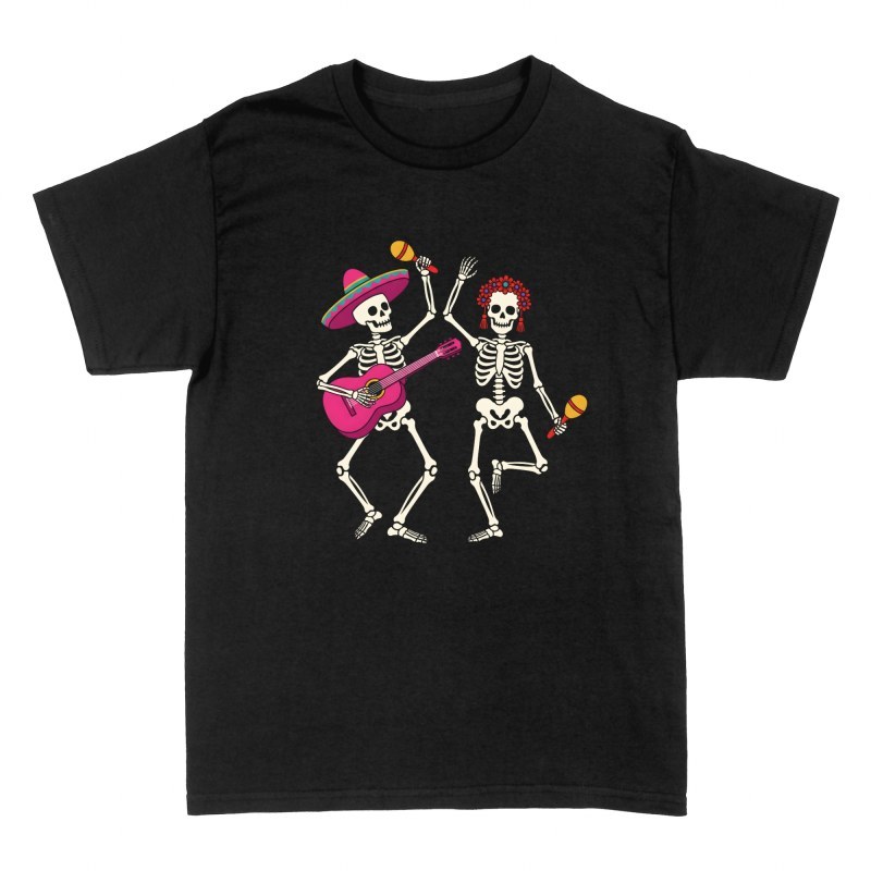 T-shirts: Dancing Mariachi & Catrina Skeletons
