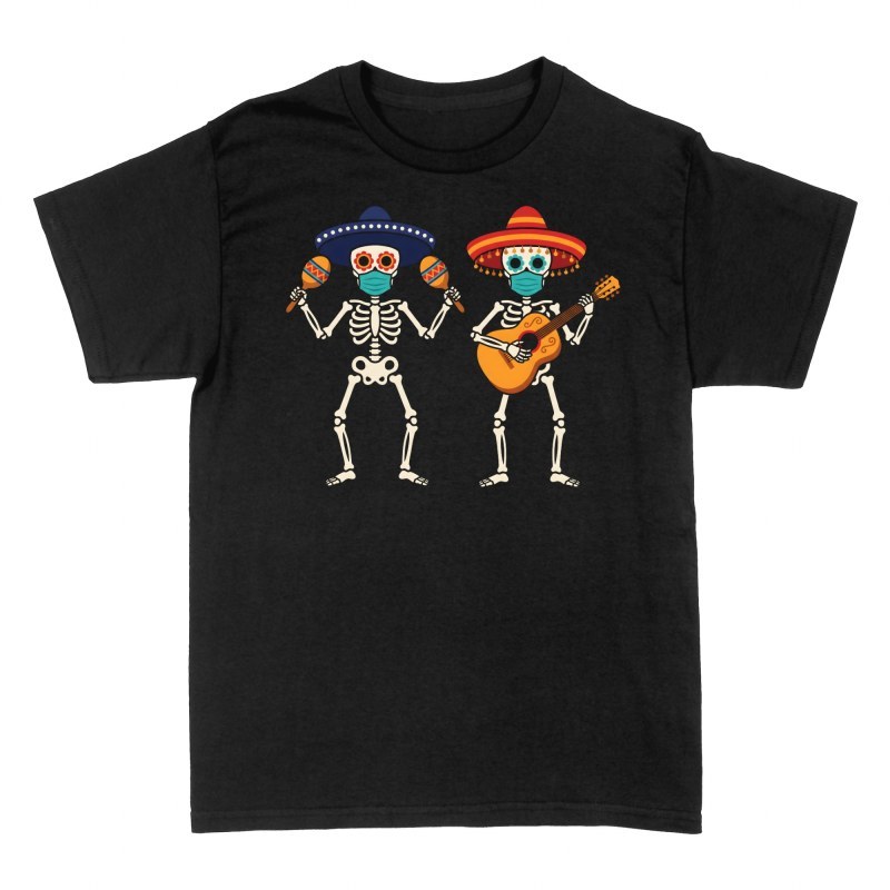 T-shirts: Masked Mariachi Skeletons