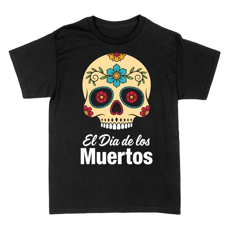 T-shirts: Day of the Dead Floral Sugar Skull