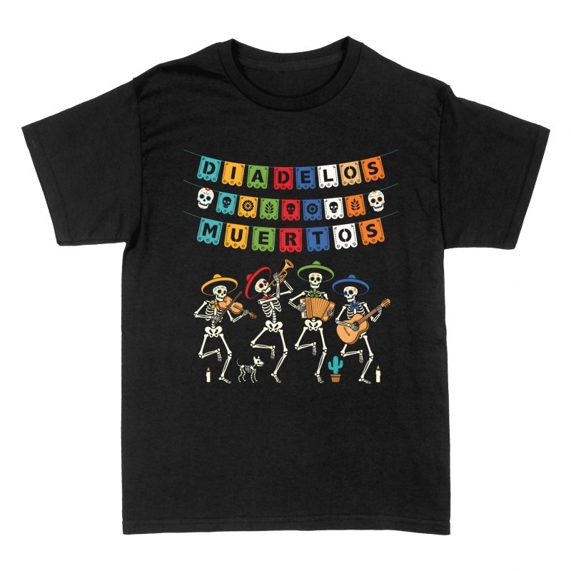 T-shirts: Day of the Dead Mariachi Skeletons