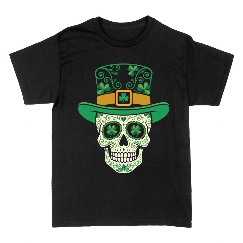 T-shirts: Saint Patrick's Irish Sugar Skull