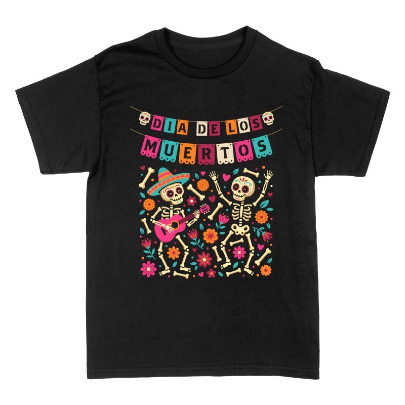 T-shirts: Day of the Dead Skeletons Fiesta