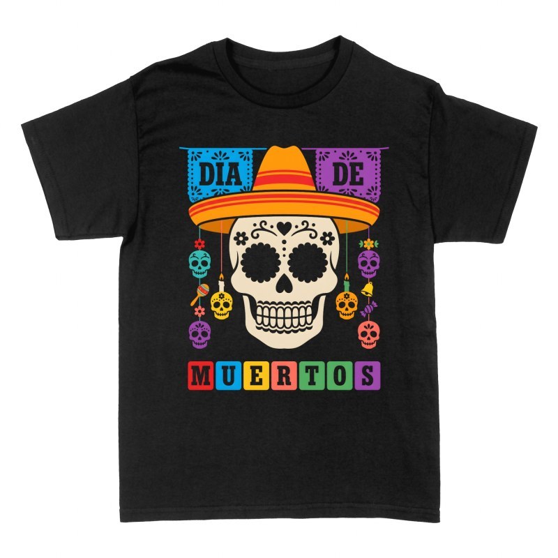 T-shirts: Day of the Dead Charro Sugar Skull