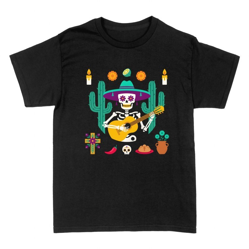 T-shirts: Mariachi Skeleton Day of the Dead