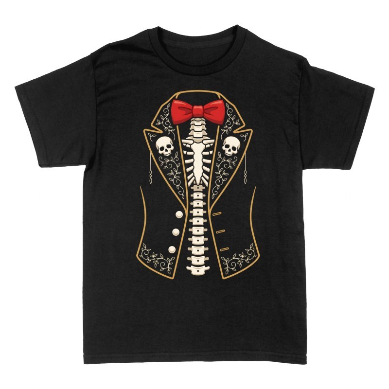 T-shirts: Skeleton Tuxedo Bowtie Costume