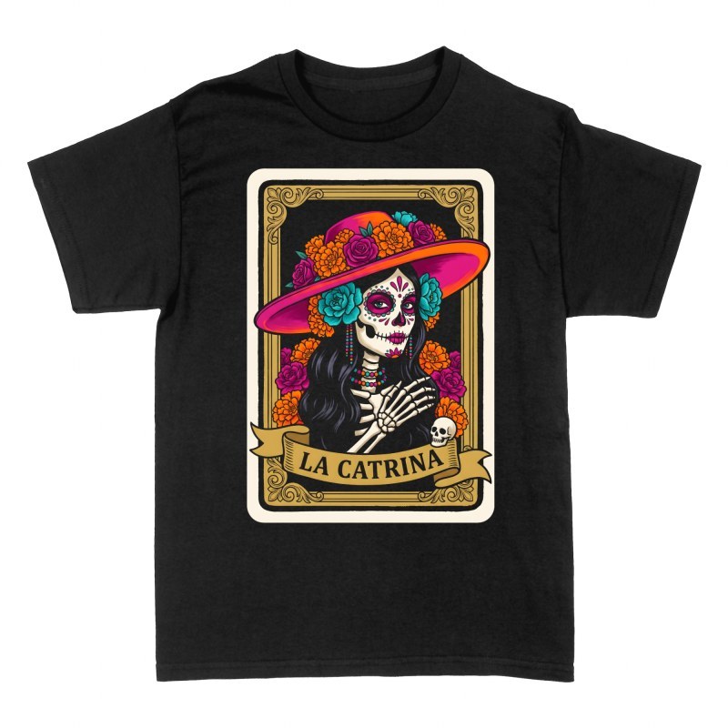 T-shirts: La Catrina Mexican Lottery Card