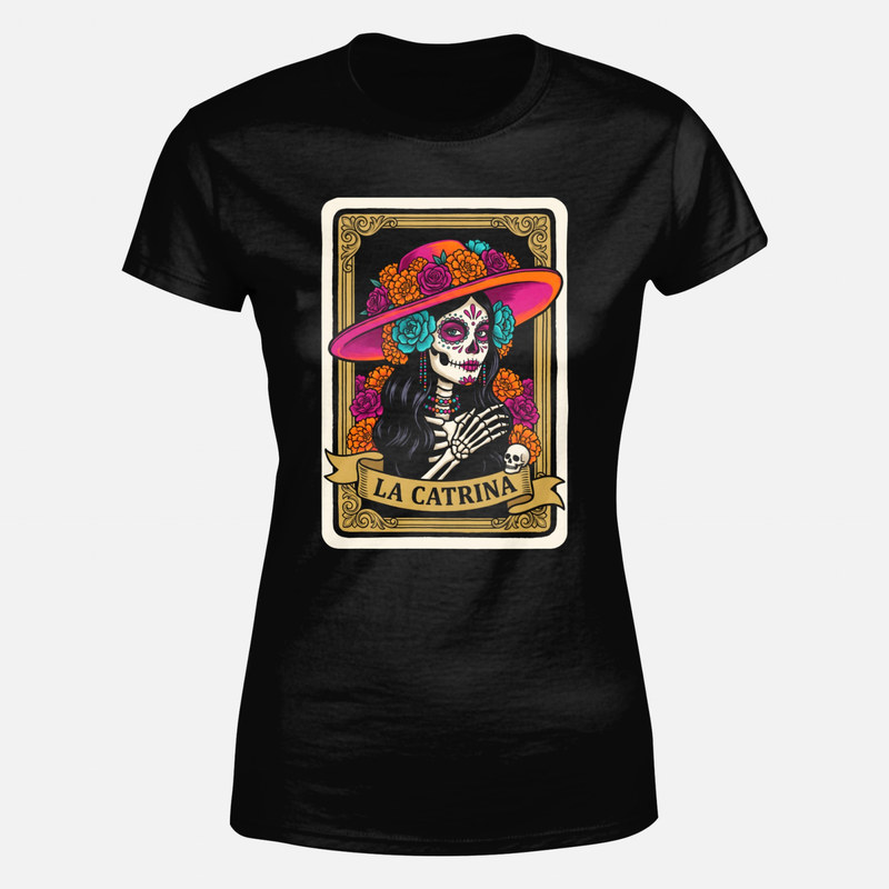 T-shirts: La Catrina Mexican Lottery Card