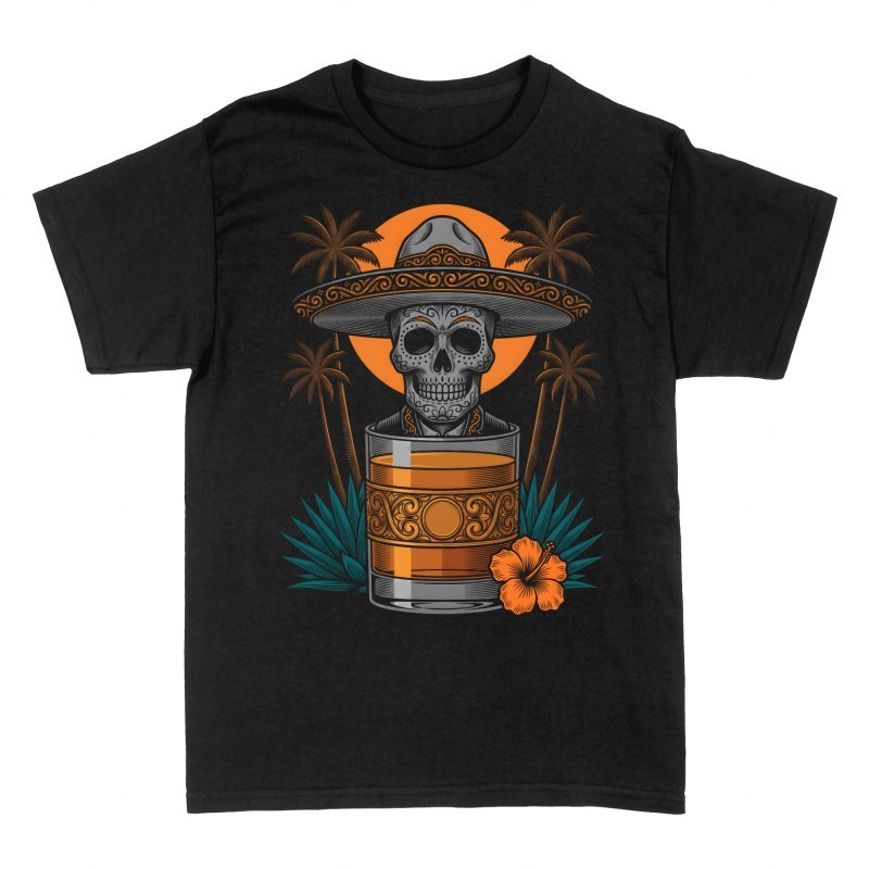 T-shirts: Mariachi Skull and Tequila Glass