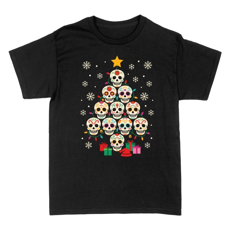 T-shirts: Sugar Skull Christmas Tree