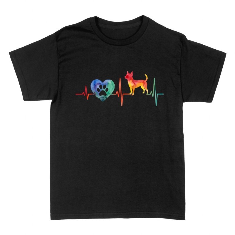 T-shirts: Watercolor Chihuahua Heartbeat