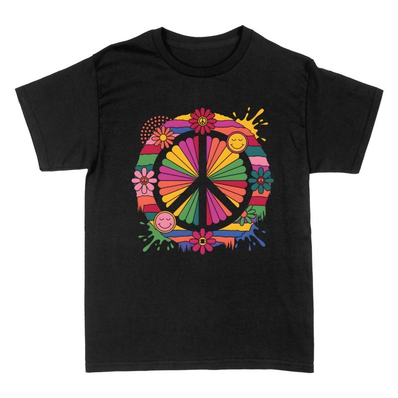 T-shirts: Psychedelic Peace Sign & Daisies