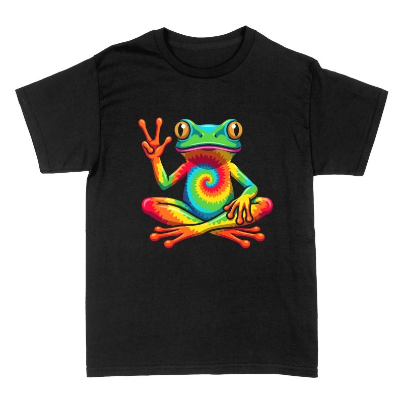 T-shirts: Tie-Dye Peace Sign Frog