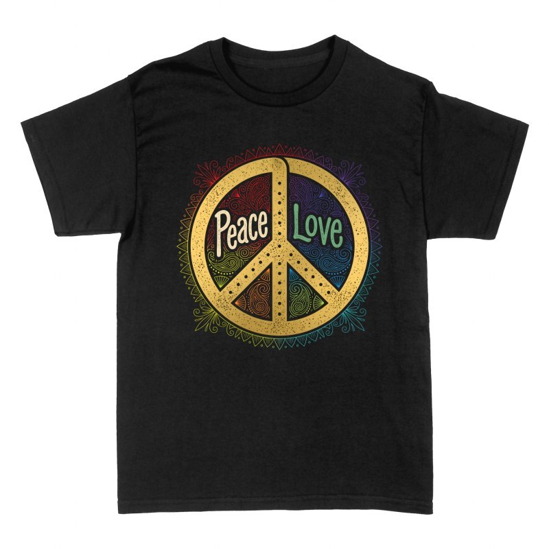 T-shirts: Peace Love Psychedelic Paisley