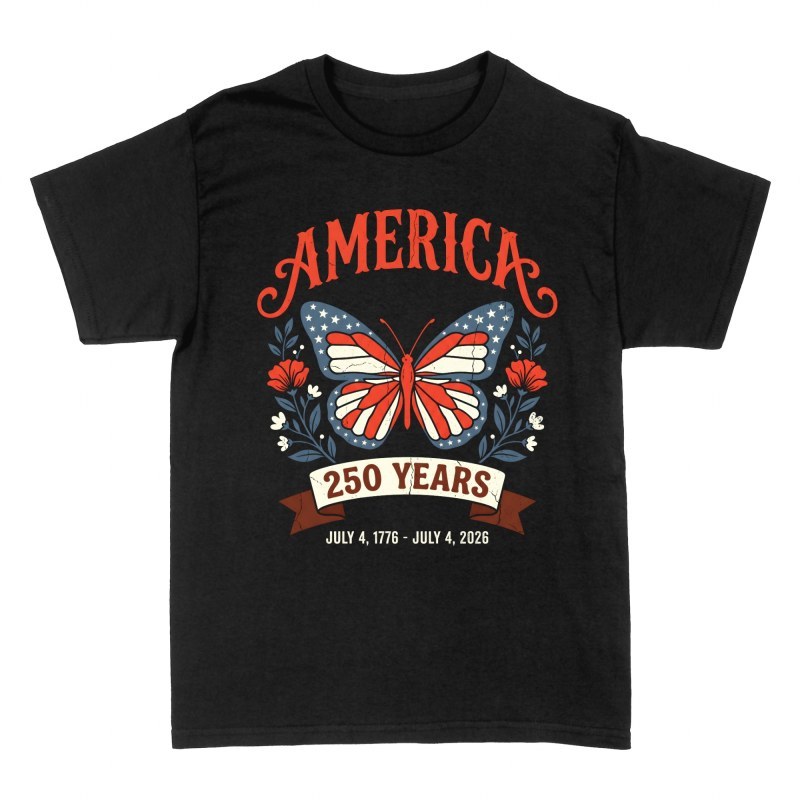 T-shirts: America 250 Years Butterfly