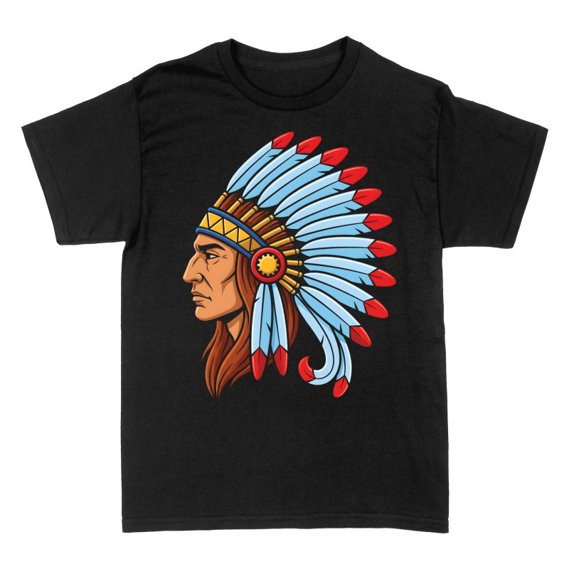 T-shirts: Native American Chief Feather Headdress