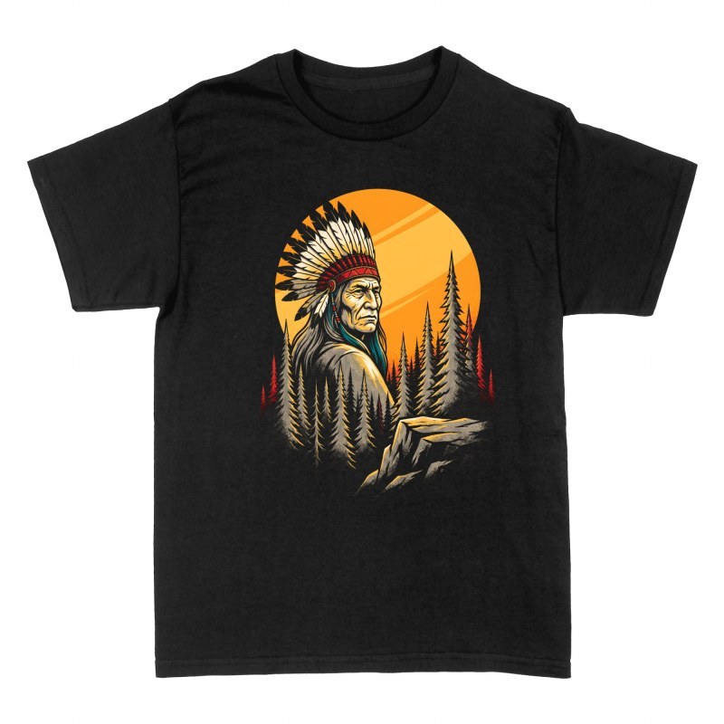 T-shirts: Native Chief in Forest