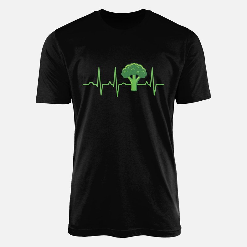 T-shirts: Broccoli Heartbeat ECG