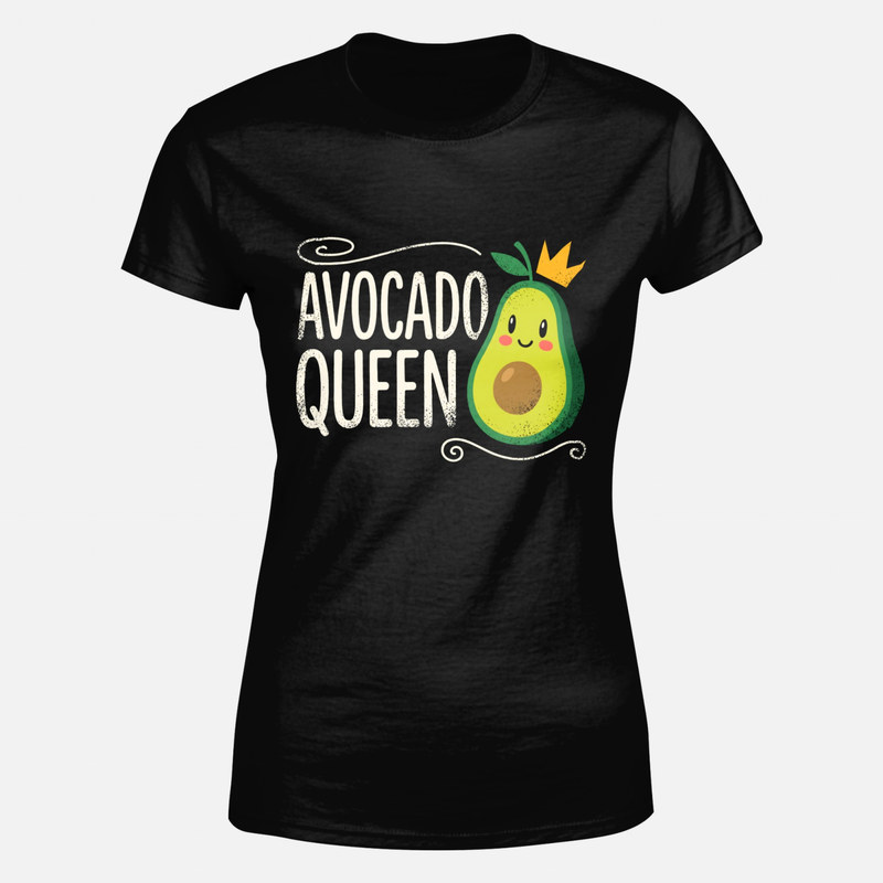 T-shirts: Avocado Queen Kawaii Crown