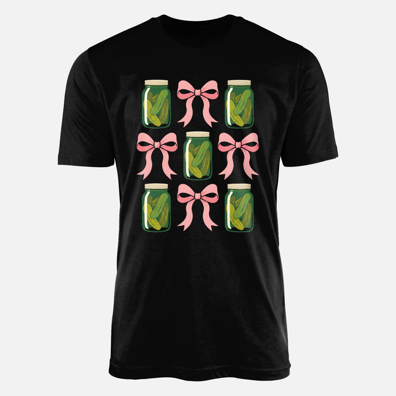 T-shirts: Pickle Jars with Coquette Pink Bows