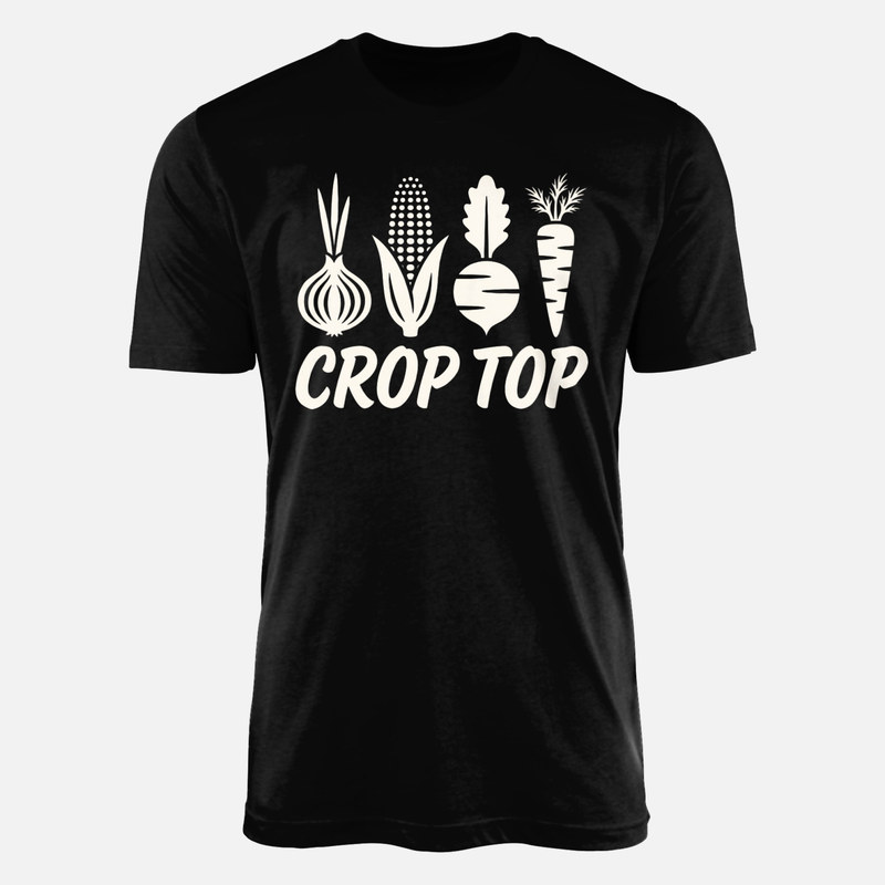 T-shirts: Crop Top Funny Vegetables Pun