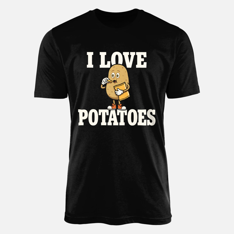 T-shirts: I Love Potatoes Cartoon