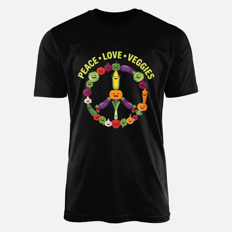 T-shirts: Peace Love Veggies Peace Sign