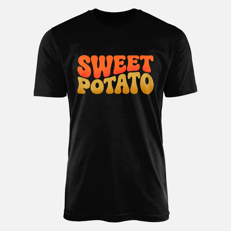 T-shirts: Retro 70s Sweet Potato Groovy Lettering