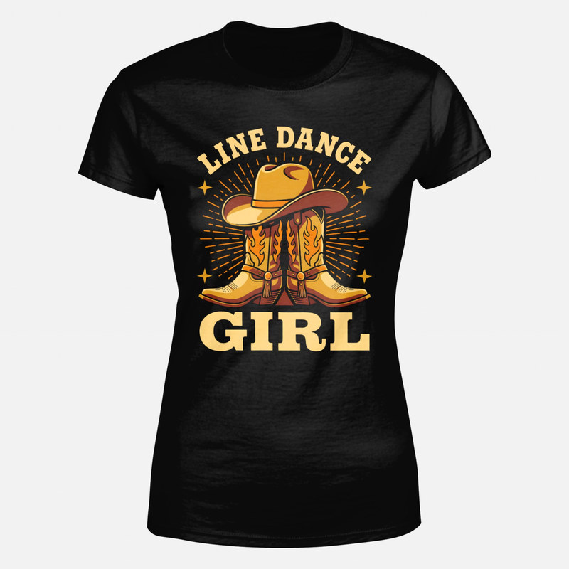 T-shirts: Line Dance Girl Boots & Hat