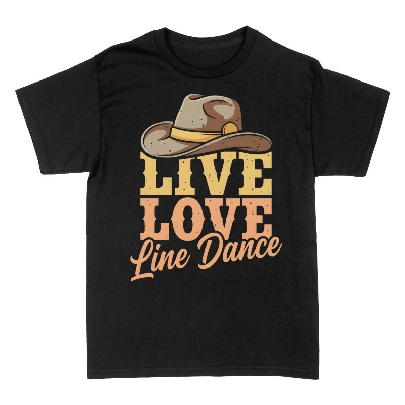 T-shirts: Live Love Line Dance Cowboy Hat