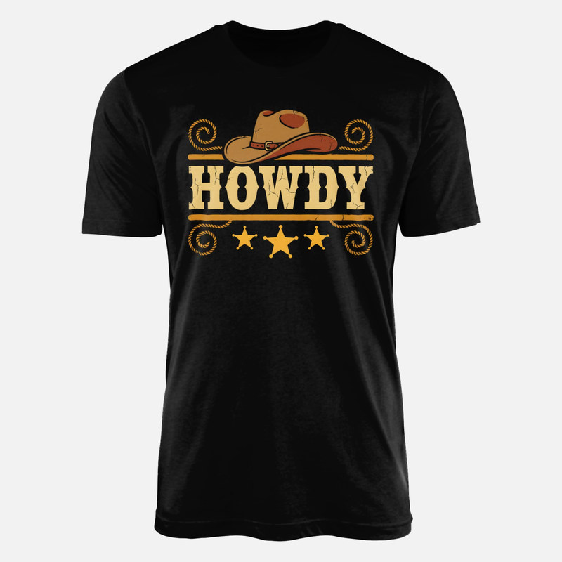 T-shirts: Vintage Howdy Cowboy Hat