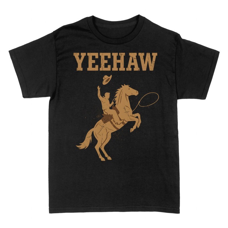 T-shirts: Yeehaw Bucking Horse Cowboy