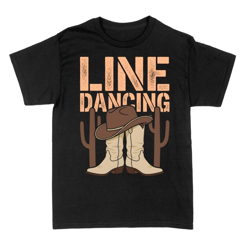 T-shirts: Line Dancing Cowboy Boots and Hat