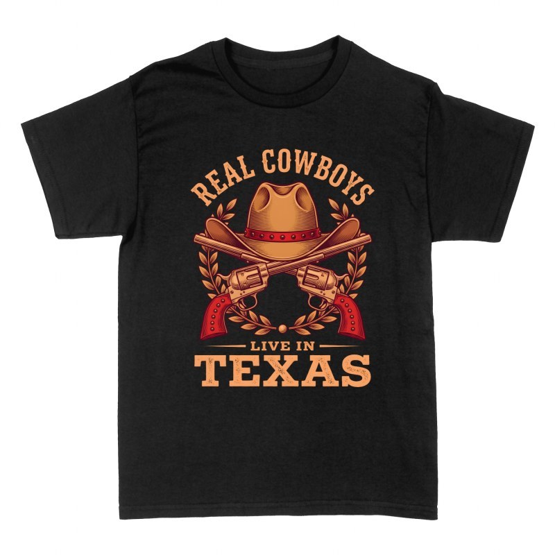 T-shirts: Real Cowboys Live in Texas