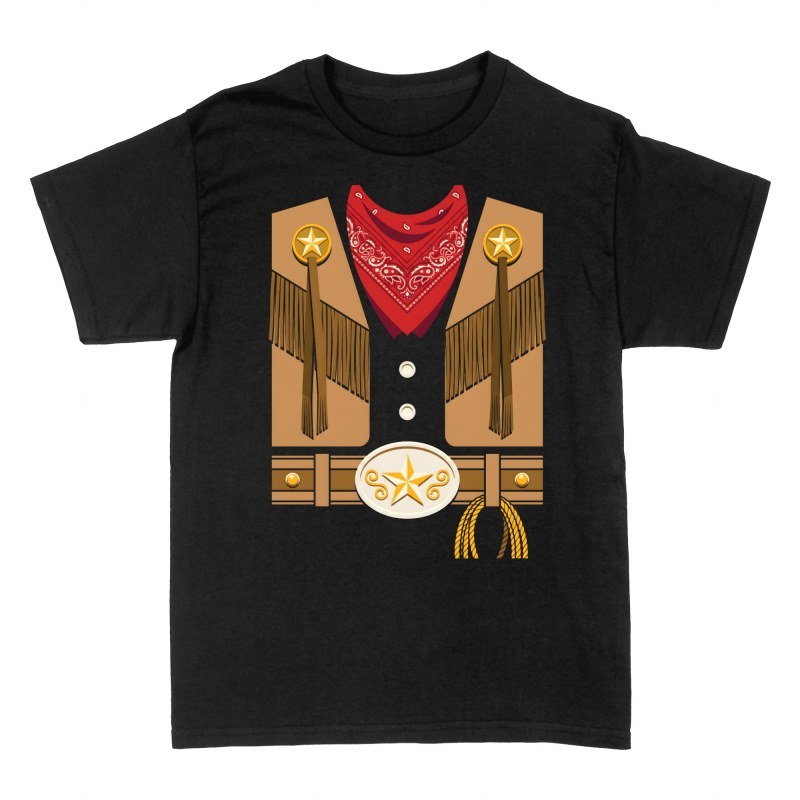 T-shirts: Western Cowboy Costume Vest &amp; Bandana