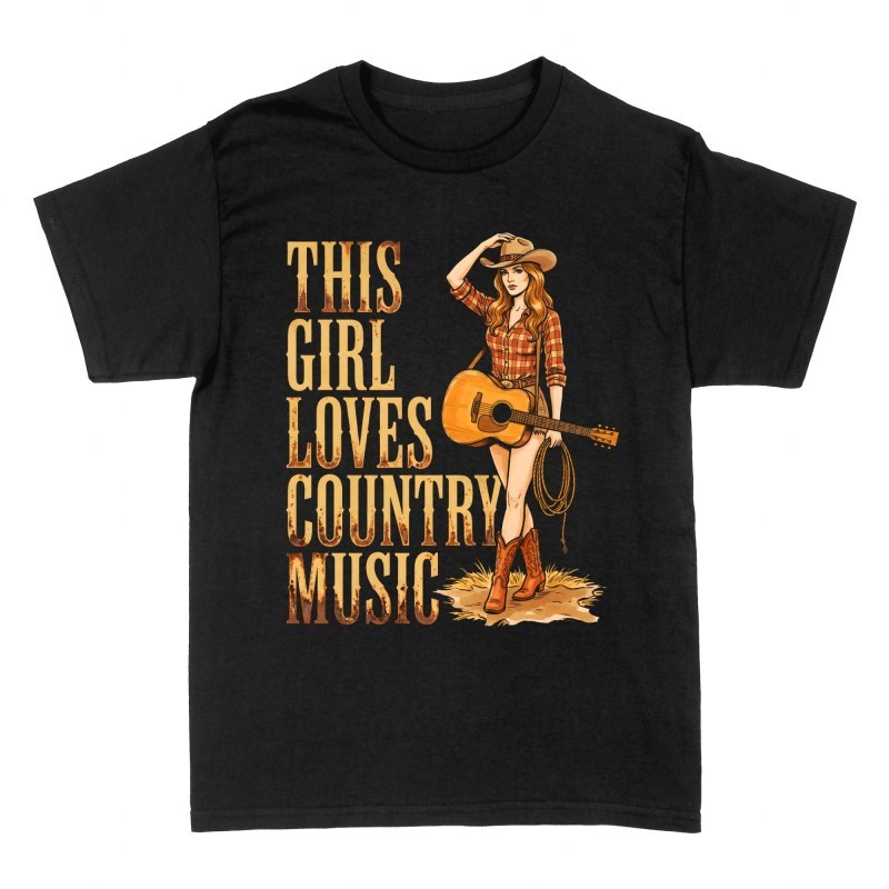 T-shirts: This Girl Loves Country Music Cowgirl